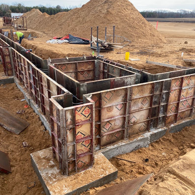 Frost wall forming at office/crew.