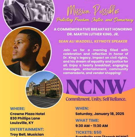 Louisville Section, National Council of Negro Women, Inc., to Host Annual Dr. Martin Luther King, Jr. Commemorative Breakfast