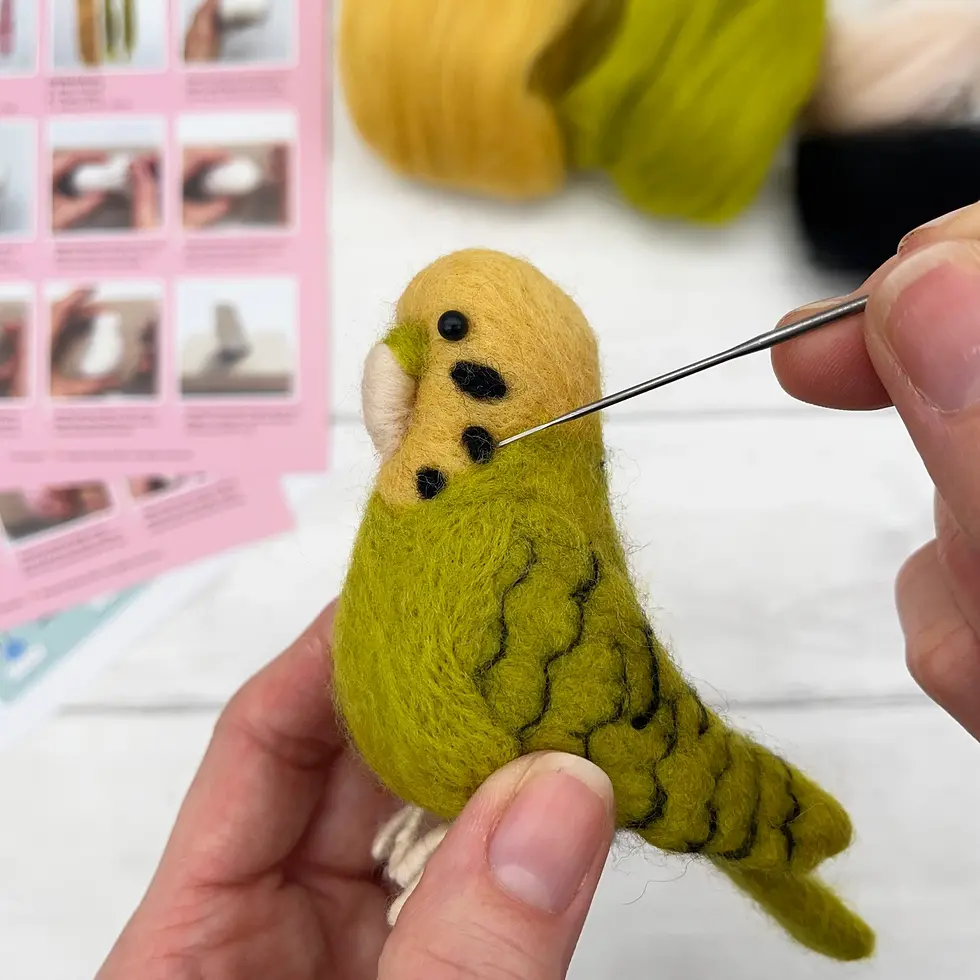 Thumbnail: Green Budgie Needle Felting Kit
