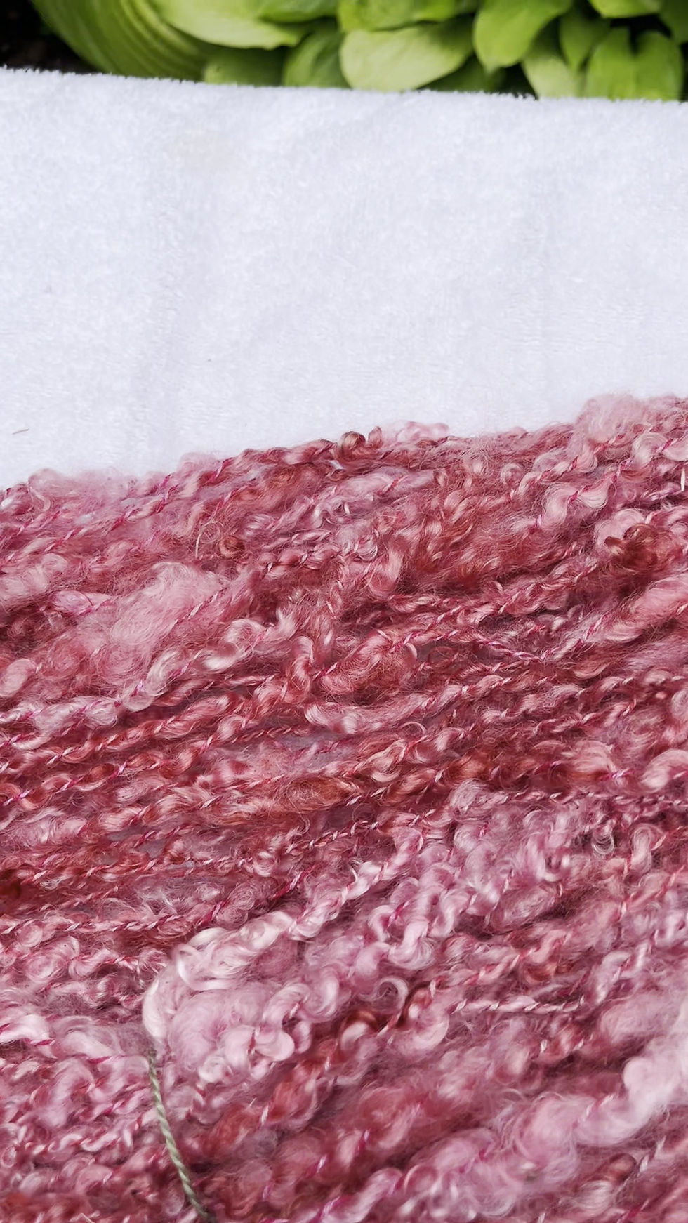 Thumbnail: Art Yarn - hand spun and hand dyed mohair