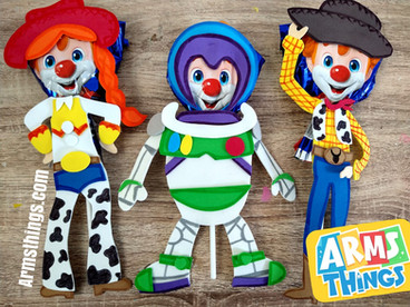 Paletas payaso Toy Story y Monsters Inc.