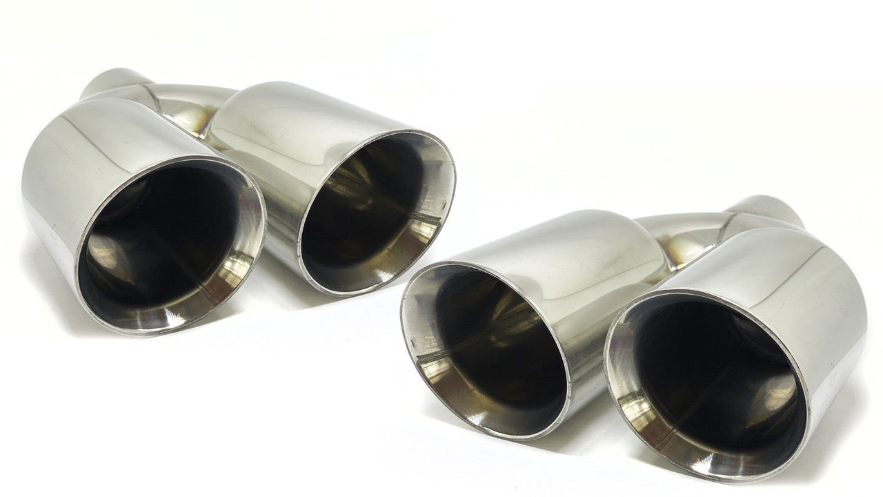 Par de Ponteiras Dupla Y 3.5” Chanfrada Entrada 2.5”