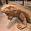 Miniature : sculpture en bois de suar, sculpture iguane