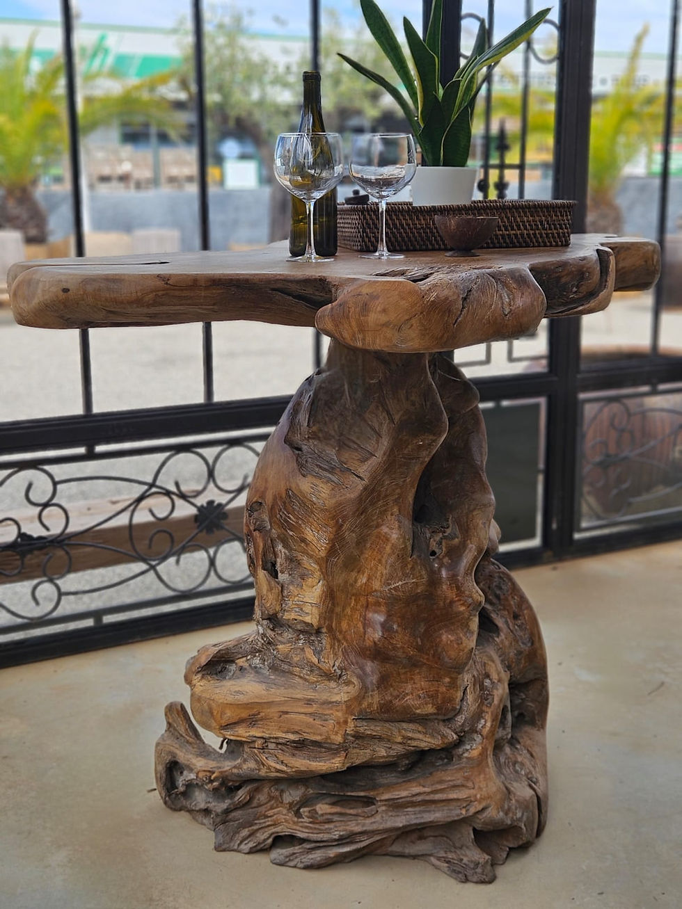 Miniature : bar en racine de teck extérieur
