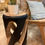Miniature : Table d'appoint en suar beige et noir