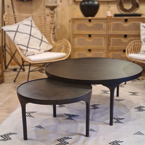 Table basse en métal, table basse gigogne, table basse de salon, table basse tendance