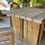 Miniature : pieds de table extérieur en bois de teck vue de près