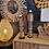 Miniature : bougeoir en bois ancien