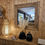 Miniature : miroir en bois de teck vu de face