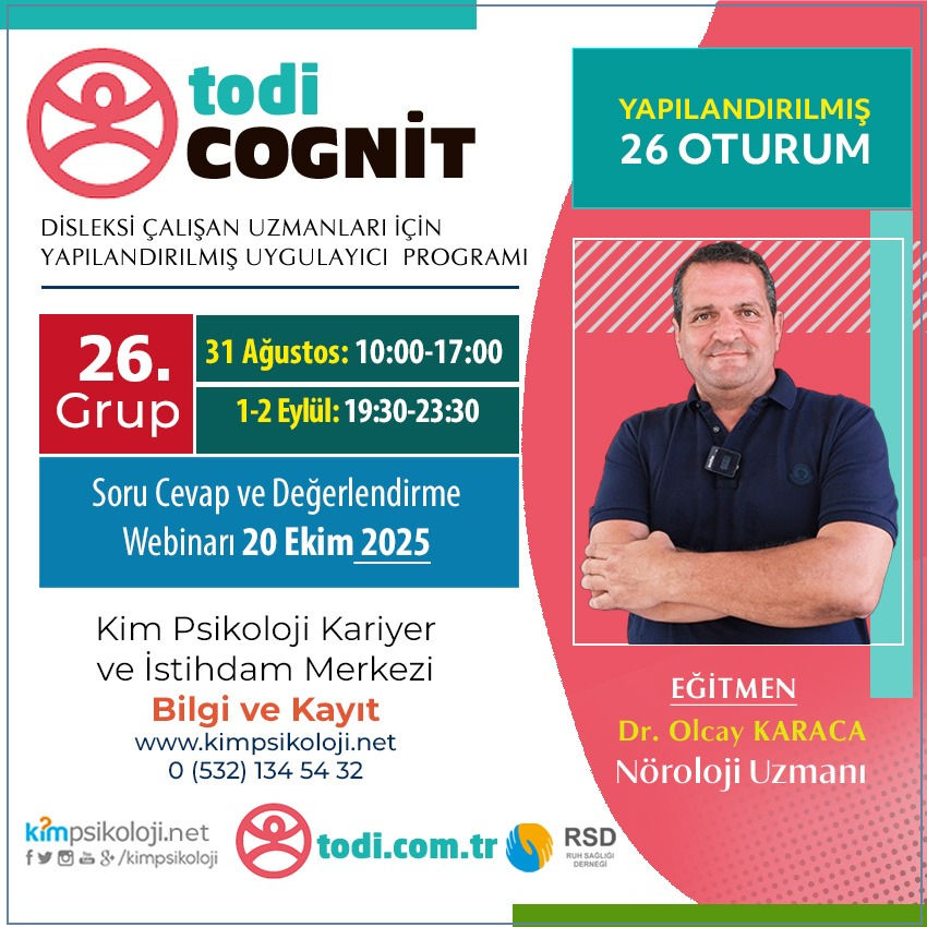 Todi-COGNİT ÖĞRENME GÜÇLÜĞÜ (DİSLEKSİ) BİLİŞSEL MÜDAHALE UYGULAMALARI EĞİTİMİ (2)