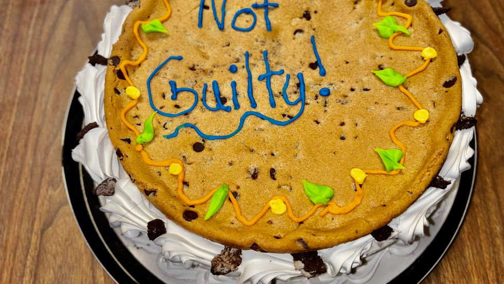 A "not guilty" celebration to remember