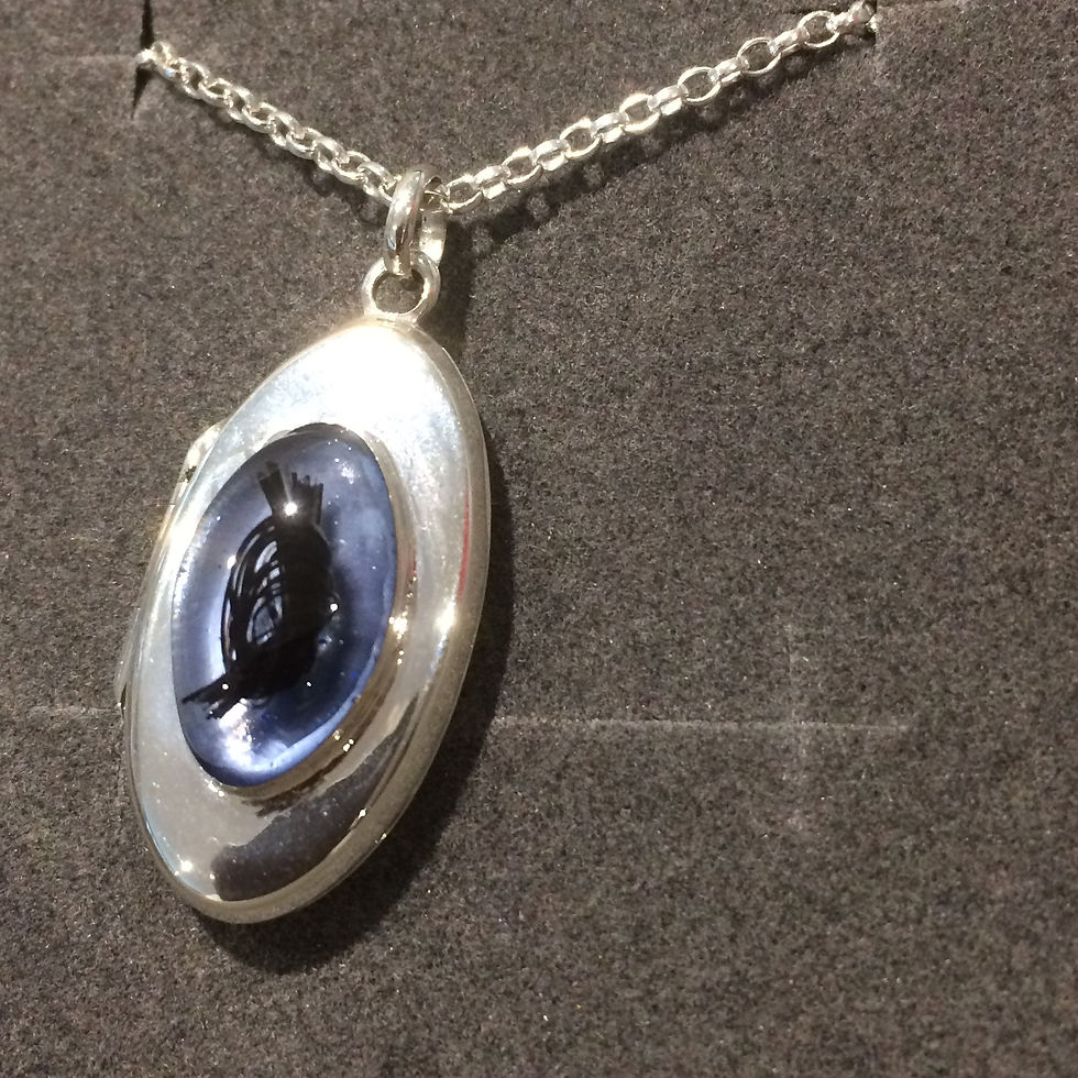 Thumbnail: Sterling Silver Locket set with resin