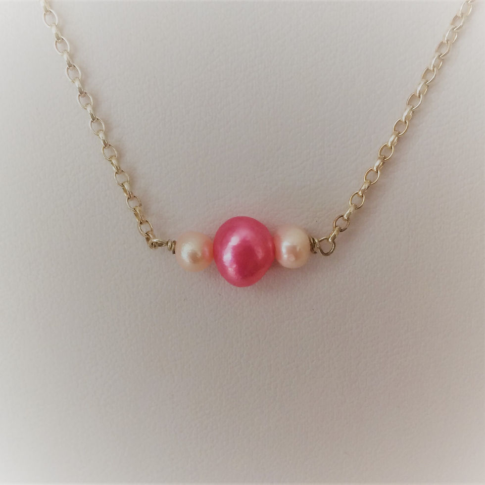 Thumbnail: Pearl triplet on Sterling Silver
