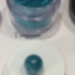 Glitter turquoise labelled
