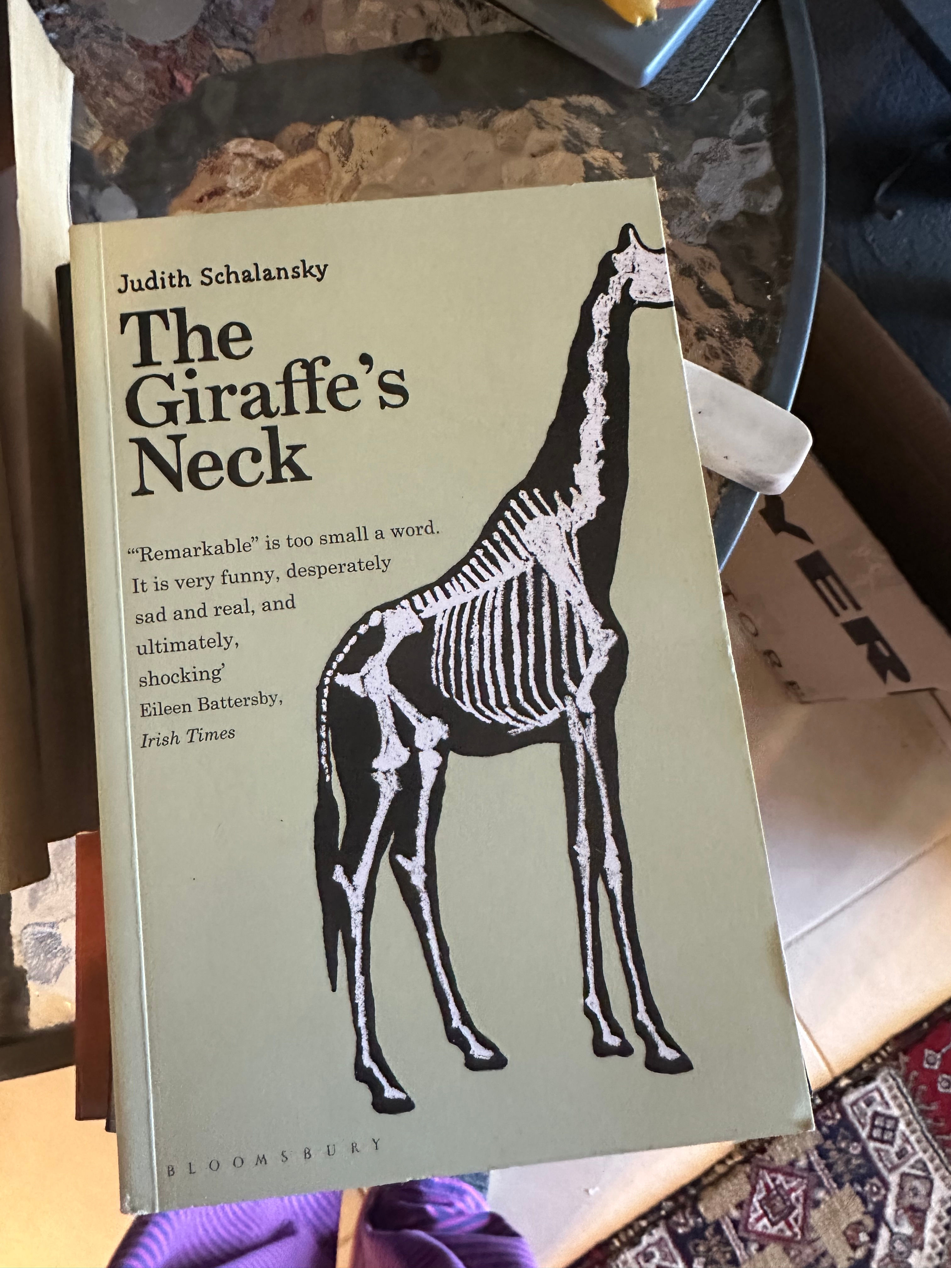 The giraffe's neck