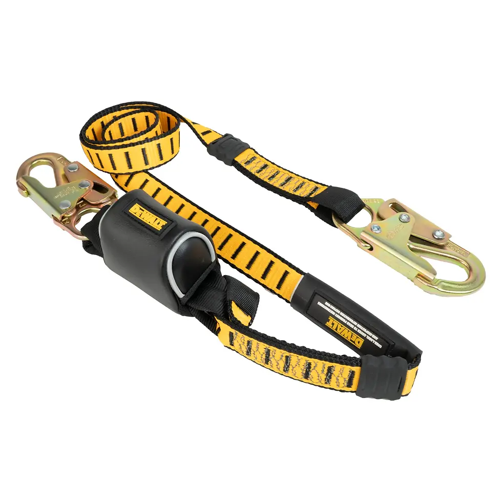 Thumbnail: DEWALT 6 ft.(1.8 m) Single Leg Lanyard, Tie-Back, Steel Snap hooks Both Ends