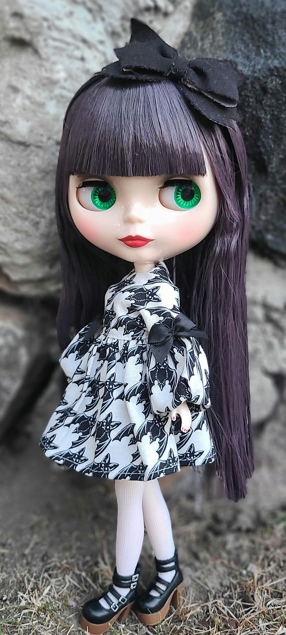 Thumbnail:  It's Frickin Bats Lantern Sleeve Dress & Headband 🦇