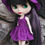 Thumbnail: Purple Striped  Dress & Reversable Petal Hat