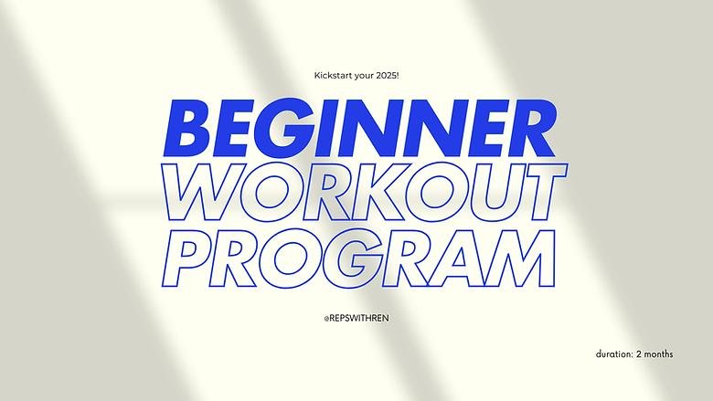 beginner workout prgrm 2025 cover page