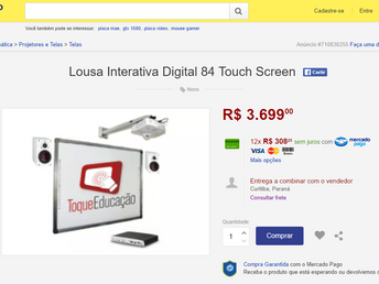 Lousa Digital Toque Educação em até 12x SEM JUROS!