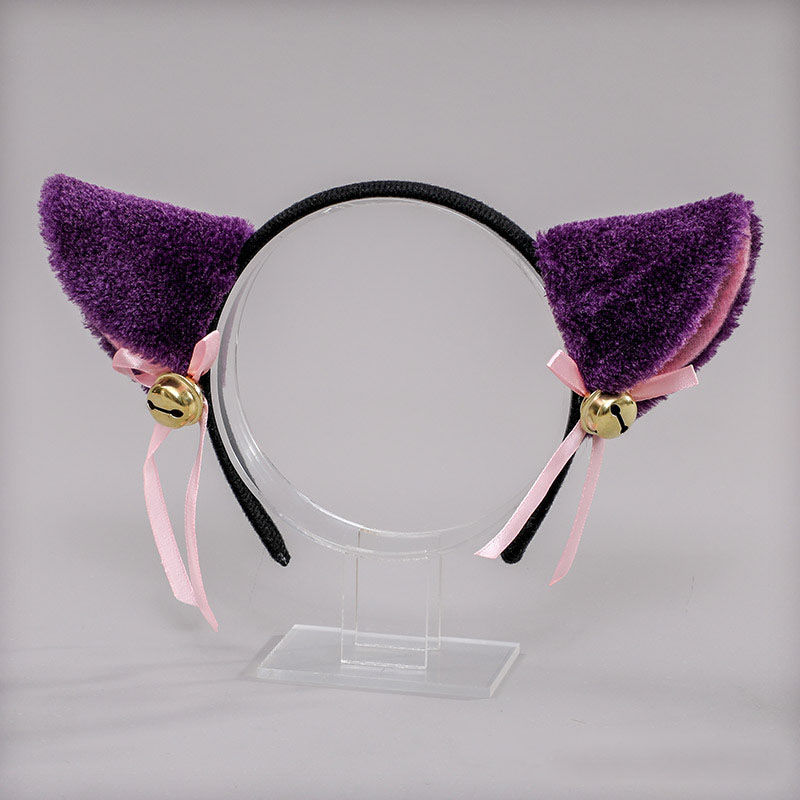 Thumbnail: 7 Colors Sexy Cat Ears Headband For Women Girls Plush Bell Hairband Cosplay Masq