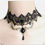 Thumbnail: Gothic Victorian Black Lace Necklace Women Girl Boho Crystal Tassel Sexy Lace Ch