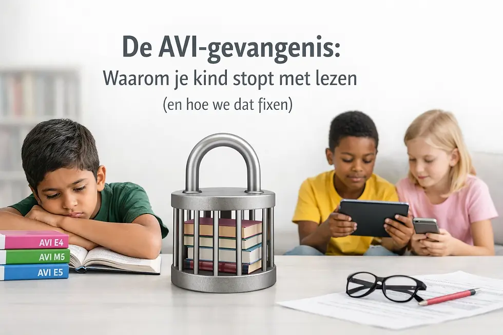 De AVI-gevangenis: Waarom je kind stopt met lezen (en hoe we dat fixen)