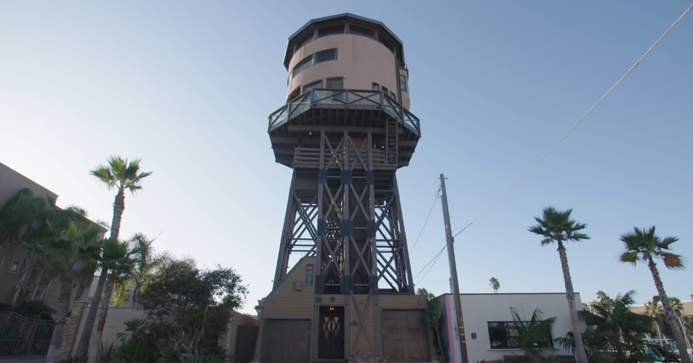 Water Tower Converted into Luxury Home with a Hidden Room.