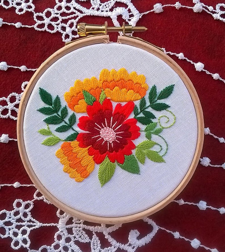 Kit De Broderie Au Point De Croix Pour Débutant - Motif Floral - Sac En Matériau - Peinture Murale (style Européen 1