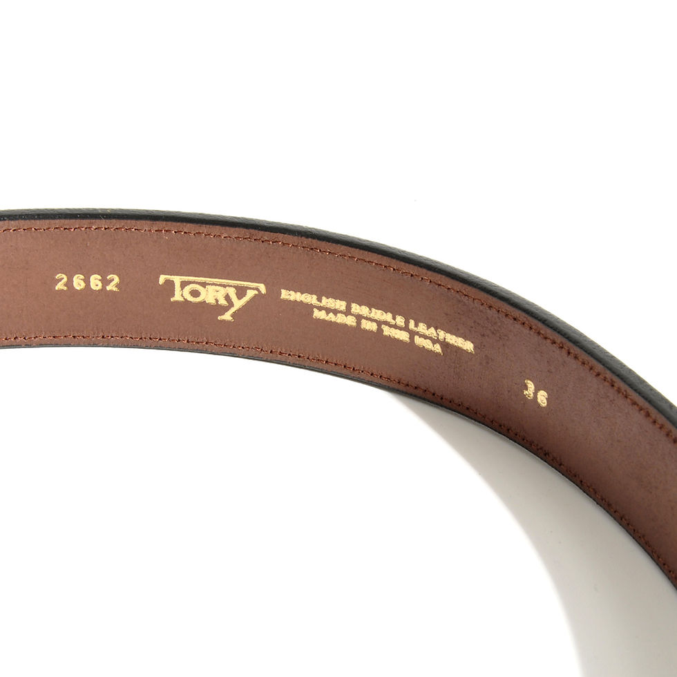 Thumbnail: TORY LEATHER 1/2" Bridle Leather Pelican Belt Havana