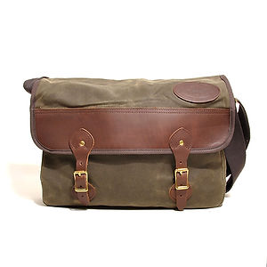 FROST RIVER Premium Brief Messenger Bag Field Tan