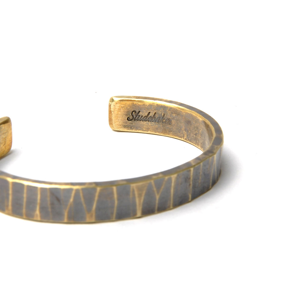 Thumbnail: STUDEBAKER METALS Bessemer Cuff Work Patina Brass