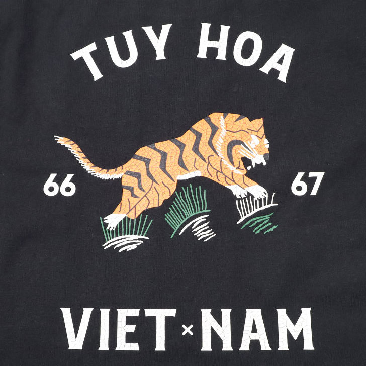 Thumbnail: HOUSTON Recycle US Cotton Print Tee Vietnam Black