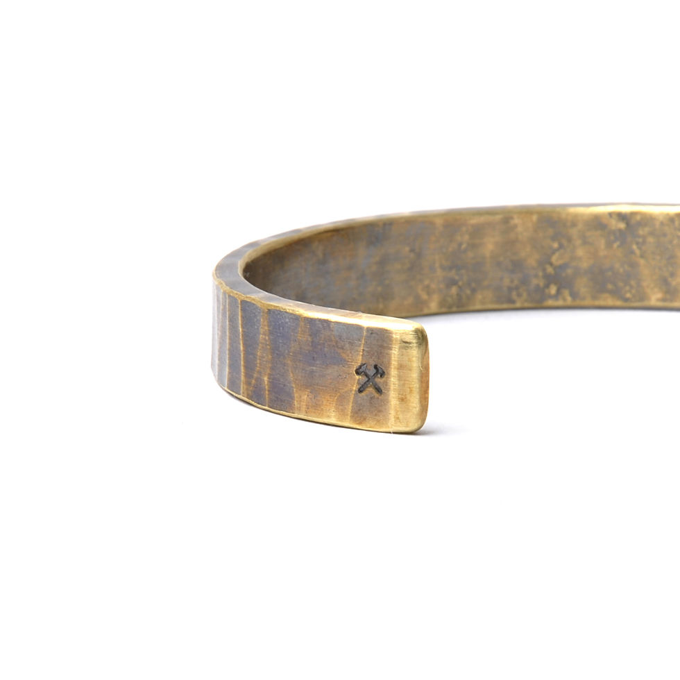 Thumbnail: STUDEBAKER METALS Bessemer Cuff Work Patina Brass