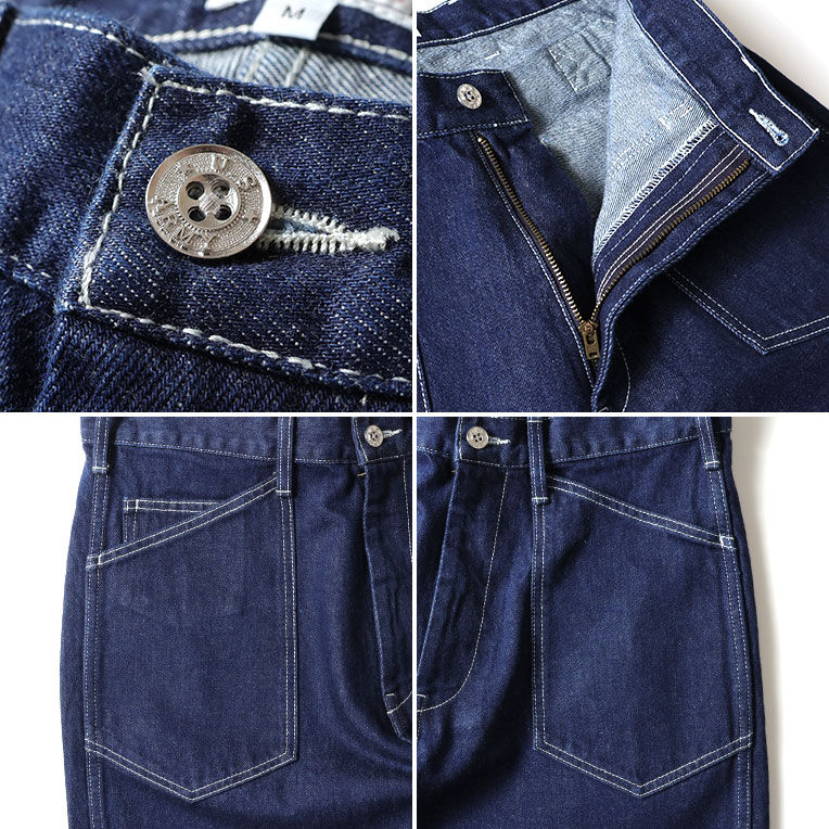 Thumbnail: HOUSTON Cone Denim M-35 Trousers Pants Indigo One Wash