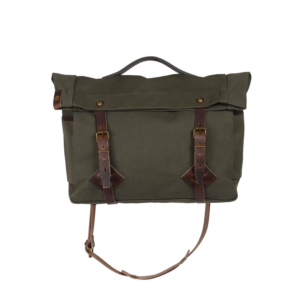 Thumbnail: BLEU DE CHAUFFE Gaston Musette Satchel Bag Khaki