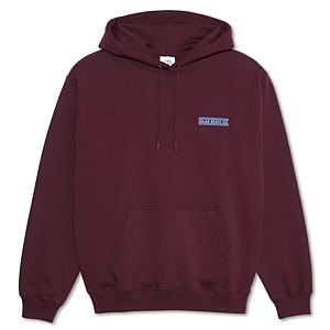 POLAR SKATE CO. Dave Hoodie Stretch Logo Dark Wine