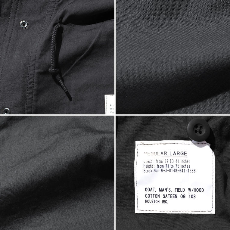 Thumbnail: HOUSTON M-65 Jacket with Liner Black