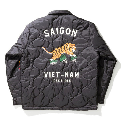 HOUSTON Nylon Rip Vietnam Jacket Black | Pereffs