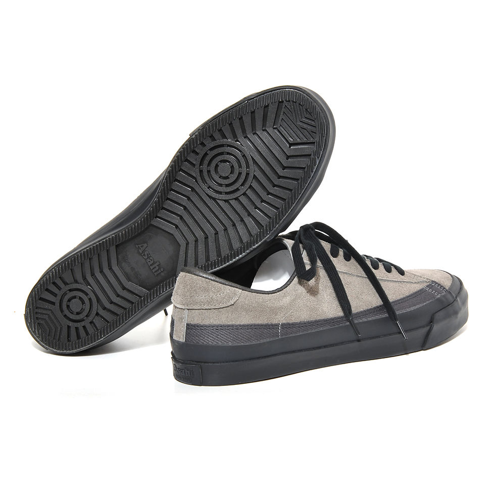 Thumbnail: ASAHI SHOES Asahi Belted Low Suede Charcoal Black