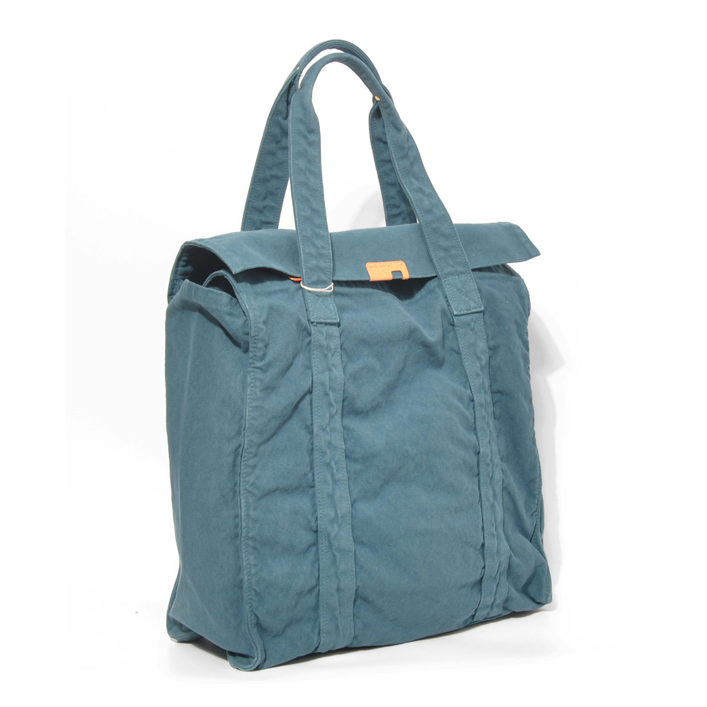 BUTLER VERNER SAILS Reactive Dyed Canvas Big Boston Bag Blue