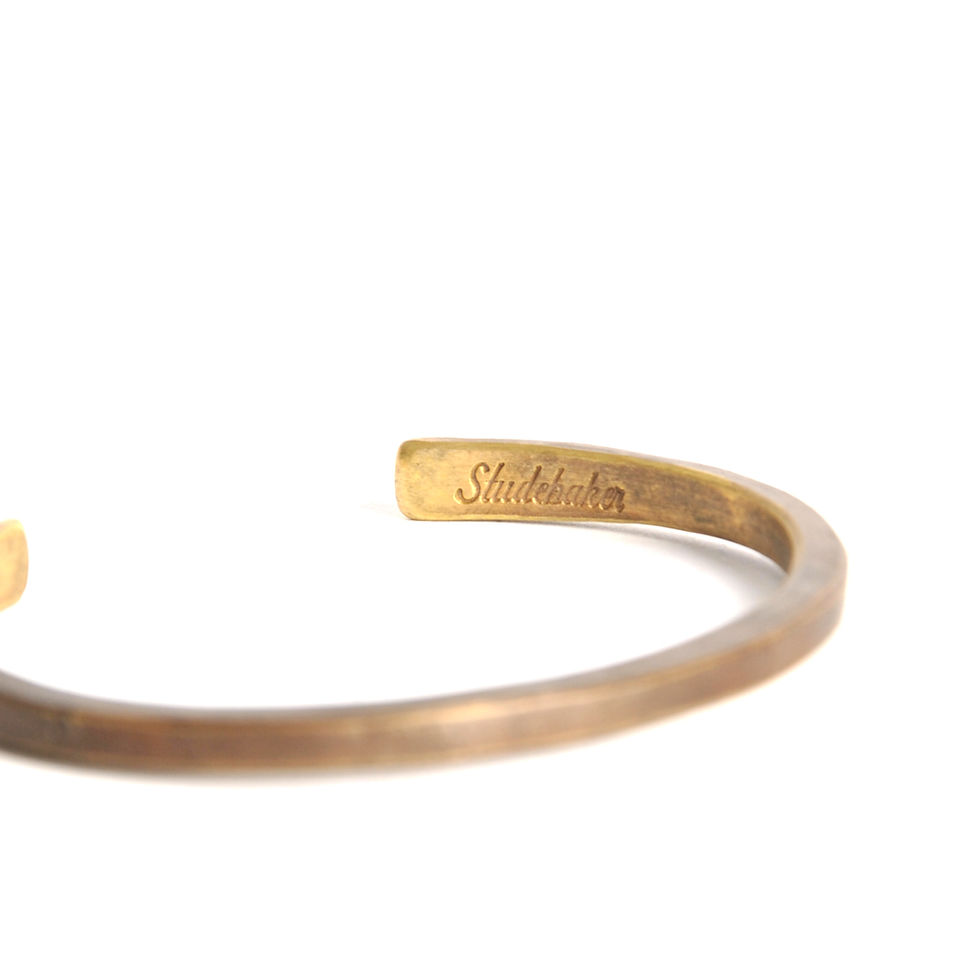 Thumbnail: STUDEBAKER METALS Classic Cuff Work Patina Brass