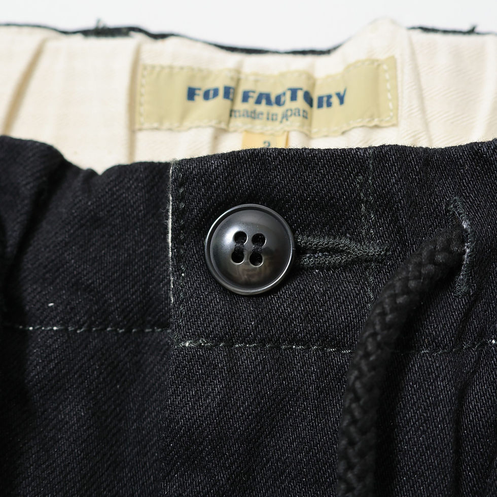 Thumbnail: FOB FACTORY Denim Track Pants Black
