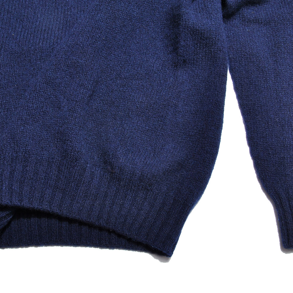 Thumbnail: HARLEY OF SCOTLAND Supersoft Wool Sweater New Navy
