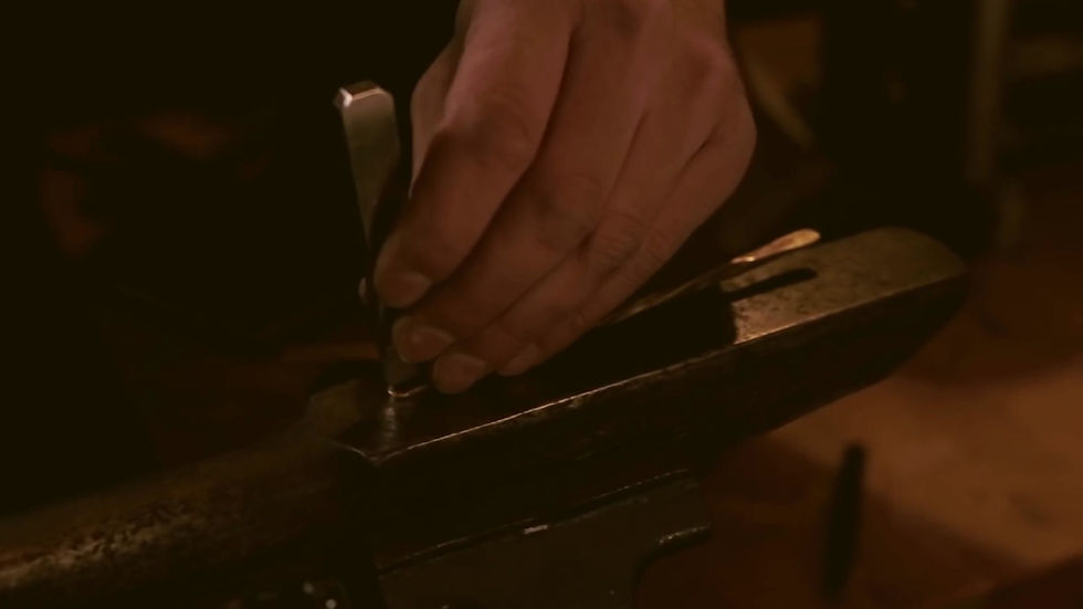 Thumbnail: STUDEBAKER METALS Classic Cuff Work Patina Sterling Silver