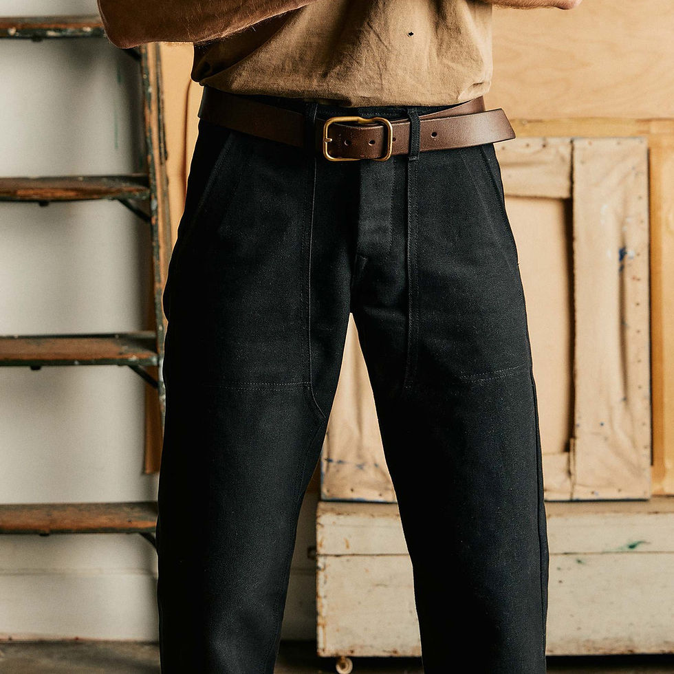 Thumbnail: IMOGENE+WILLIE Hencye Canvas Workpants Black
