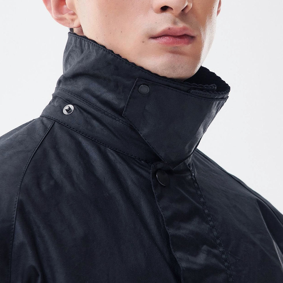 Thumbnail: BARBOUR OS Transport Wax Jacket Navy