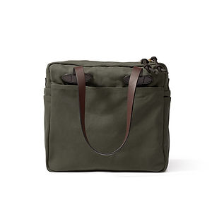 FILSON Rugged Twill Tote Bag with Zipper Otter Green
