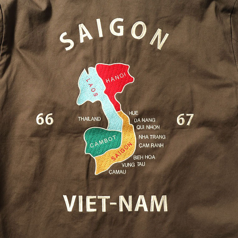 Thumbnail: HOUSTON Vietnam Jacket Map Olive Drab