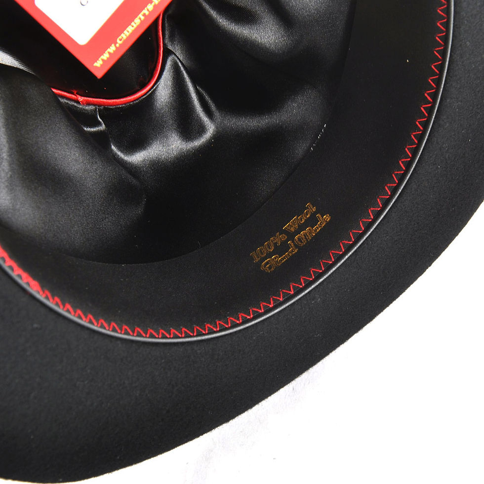 Thumbnail: CHRISTY'S LONDON Chepstow Wool Felt Fedora Hat Black